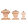 Embouts et finials carrés en bois naturel pour poteaux Embouts et finials carrés en bois naturel pour poteaux de clôture