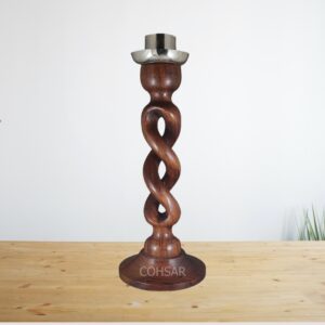 Wooden candle holders