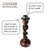 handcrafted wooden candle holder