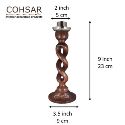 wooden handmade candle stand