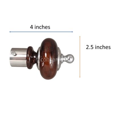wooden curtain finials