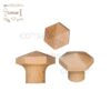 Natural Wood Door Knobs in Hexagon Shape