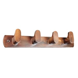 Heavy duty wooden wall hooks 4 hooks in 1 rack