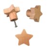 Unfinished Star-Shaped Wooden Knobs Unfinished Star-Shaped Wooden Knobs