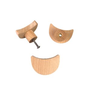Wooden moons shaped knobs