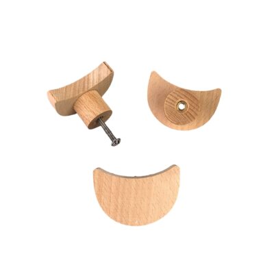 Wooden moons shaped knobs