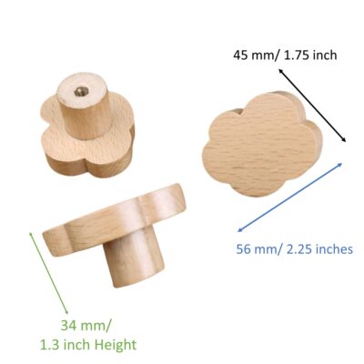 Wooden knobs for kids room