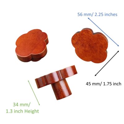 Brown matte polished Cloud-Shaped Wooden Knobs