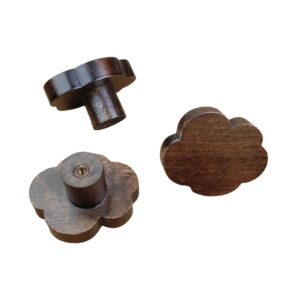 Dark matte polished Cloud-Shaped Wooden Knobs