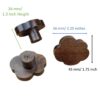 Boutons en bois polis mats foncés en forme de nuage pour chambres d'enfants