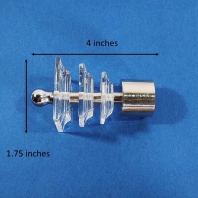 Acrylic curtain brackets and finials set