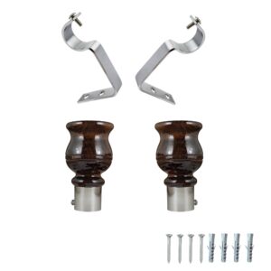 Wooden Curtain Brackets and Finials