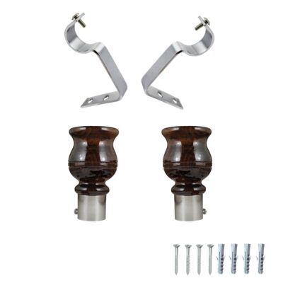 Wooden Curtain Brackets and Finials