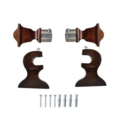 Decorative Curtain bracket and finials 4pcs set