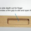 Wooden Recessed Handles 4-48 in Premium Wood Recessed Flush Door Pull Sliding Barn Door